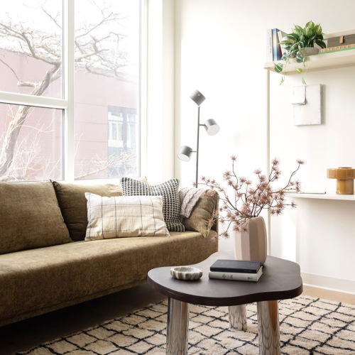 large windows brighten living room